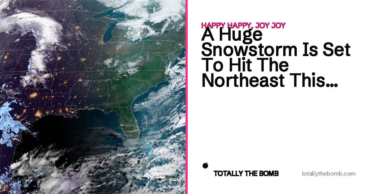 A Huge Snowstorm Is Set To Hit The Northeast This Weekend And Yes, It's May