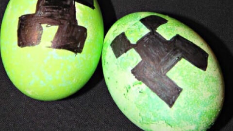 How To Make Minecraft Creeper Easter Eggs with Hallecake