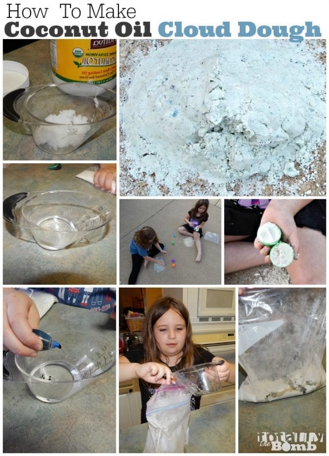 how to make a simple cloud dough recipe with coconut oil