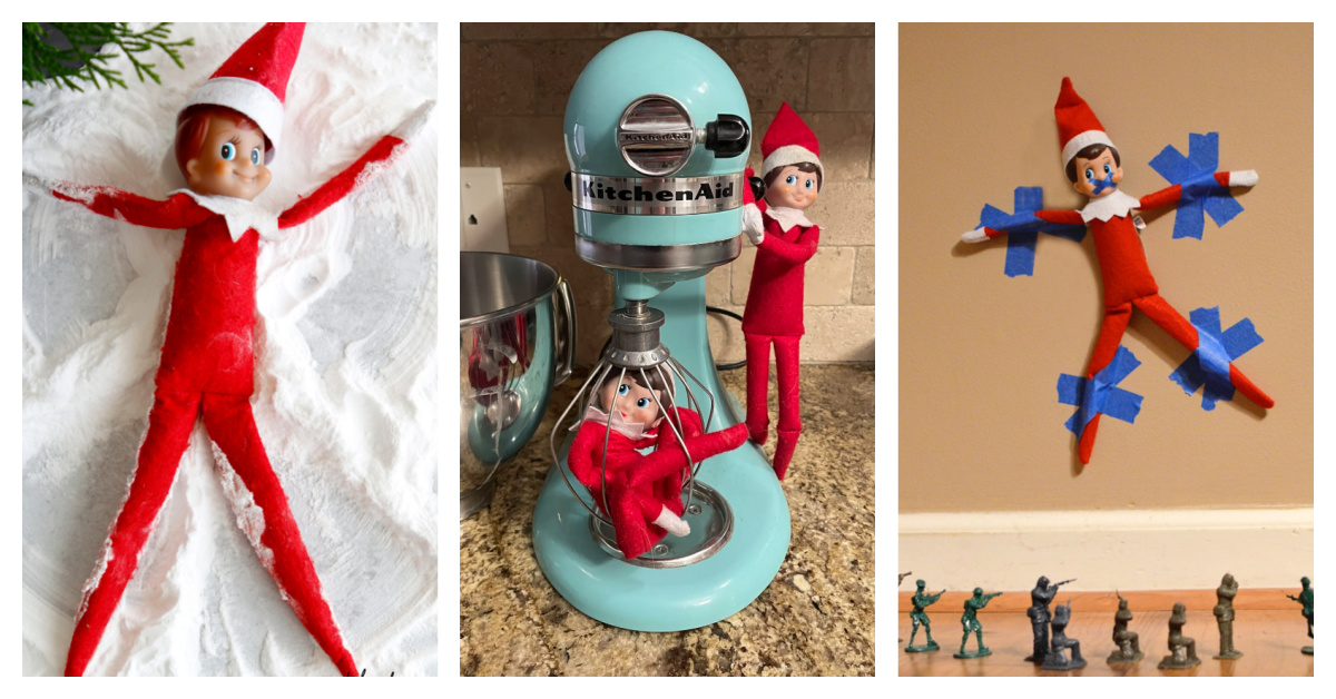 30 Easy And Low Cost Elf On The Shelf Ideas
