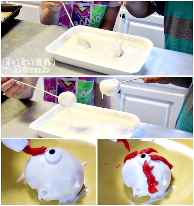 making eyeball pretzels with imperial sugar
