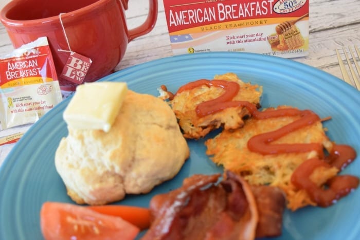 american breakfast with bigelow tea