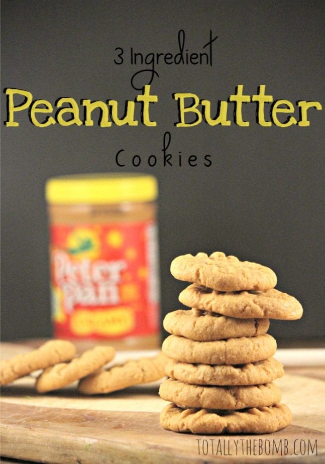 These insanely easy peanut butter cookies only call for 3 simple ingredients
