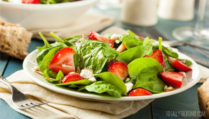 Strawberry Spinach Salad with Caramelized Bacon Vinaigrette