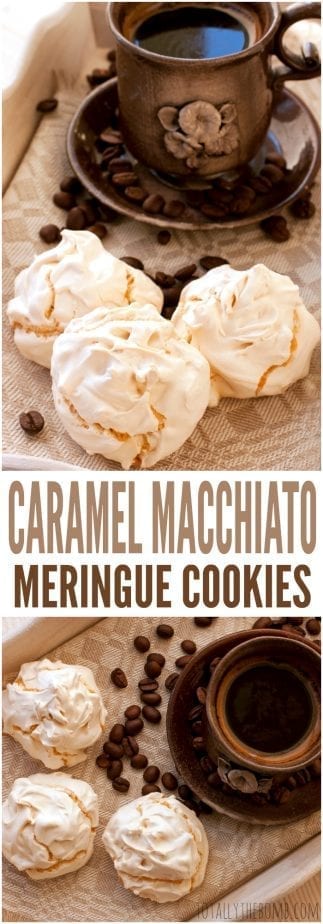 Next time you're craving the coffee house at home, make these caramel macchiato meringue cookies. You're going to love them! Click now!