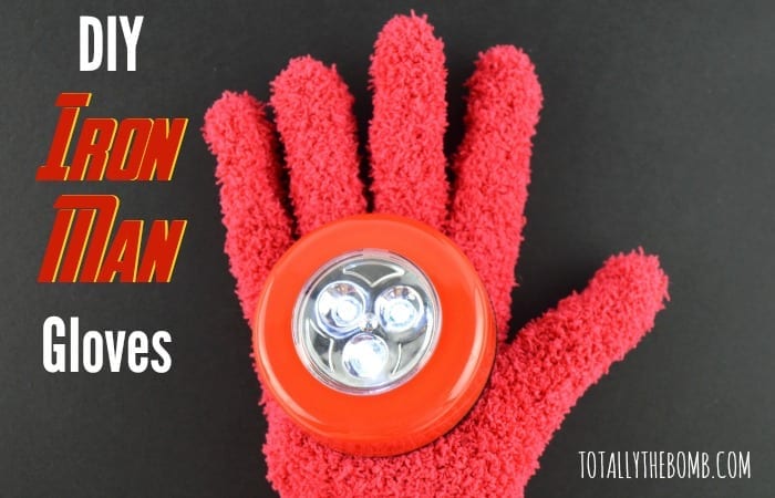 DIY Iron Man Gloves #diy #ironman #ironmangloves #avengers #avengersparty #avengerscraft