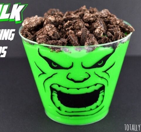 Incredible Hulk Pudding Cups
