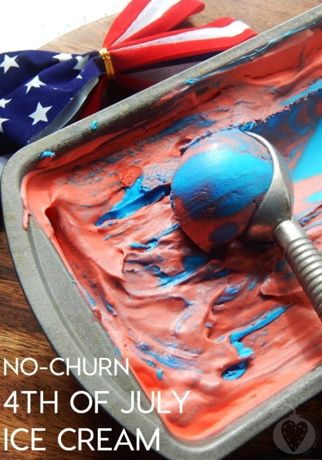 No Churn 4th Of July Ice Cream