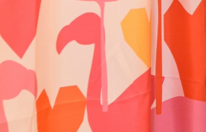 flamingo shower curtain