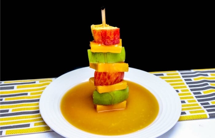 Deconstructed Cheddar and Salted Caramel Apple