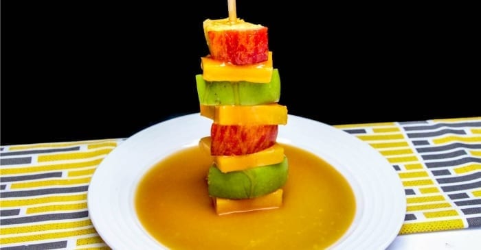 cheddar, apple, and caramel