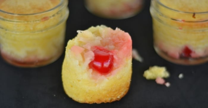 how to make mini pineapple upside down cakes in mason jars