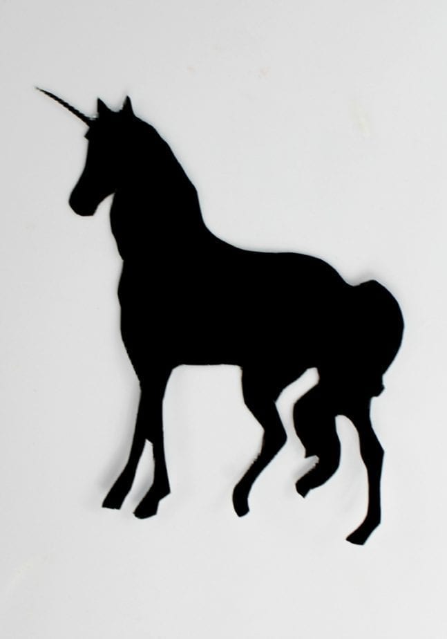 DIY Washi Tape Unicorn Silhouette