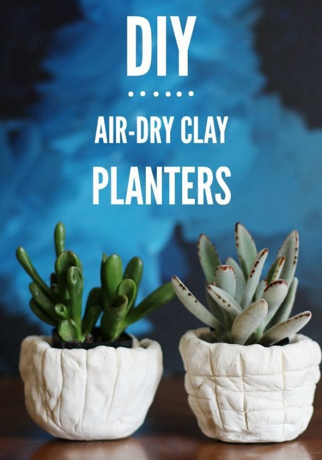 Make these cool DIY Air Dry Planters!