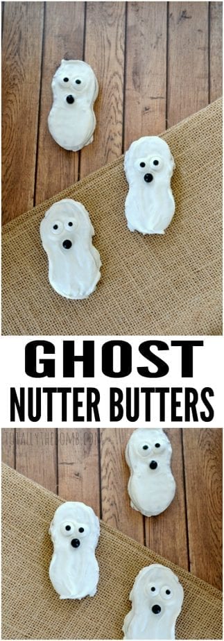 These Ghost Nutter Butters are a hauntingly perfect Halloween Treat! Click now!