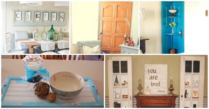 These creative ways to upcycle an old door are easy DIYs to add a creative touch to your home