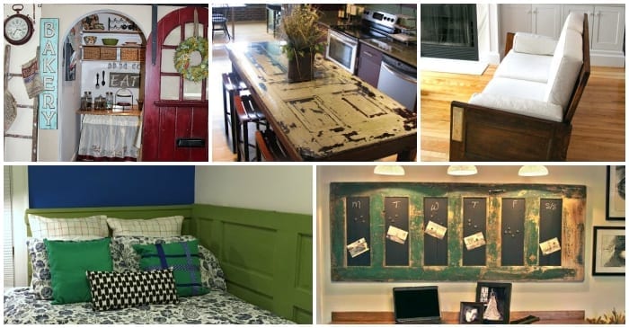 Here are some fun ways to upcycle an old door into a new and functional piece of home decor