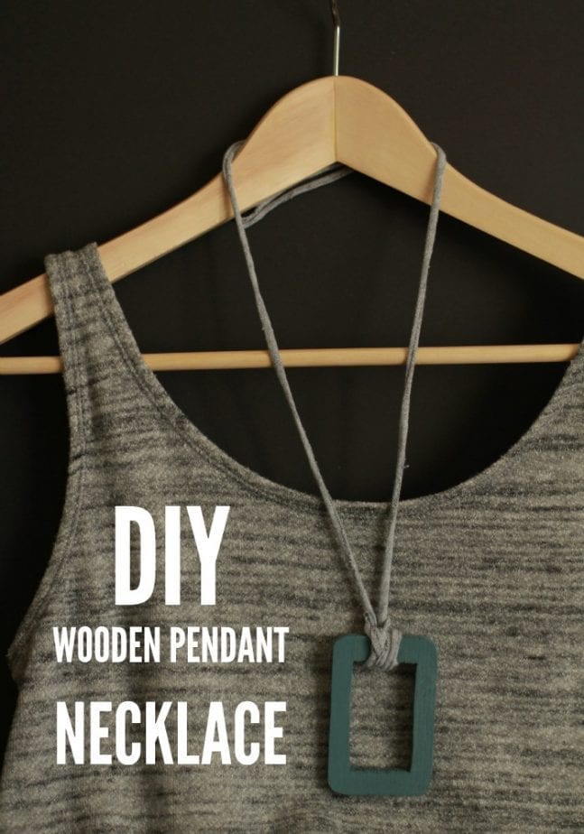 Turn an inexpensive wooden shape from any craft store into a cool DIY Wooden Pendant Necklace!