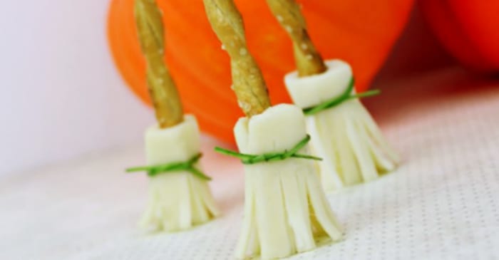 witch broom pretzel snacks