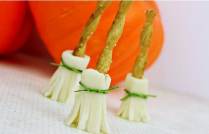 witch broom pretzels