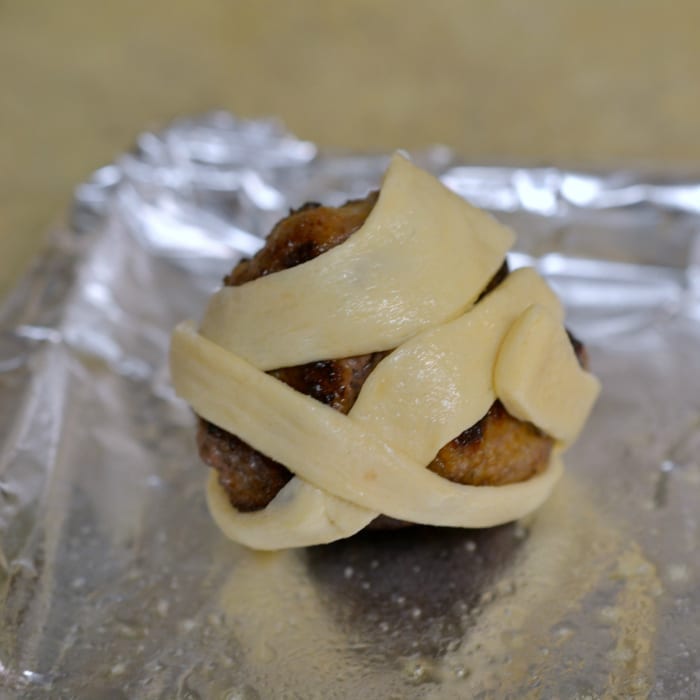 wrapped meatball