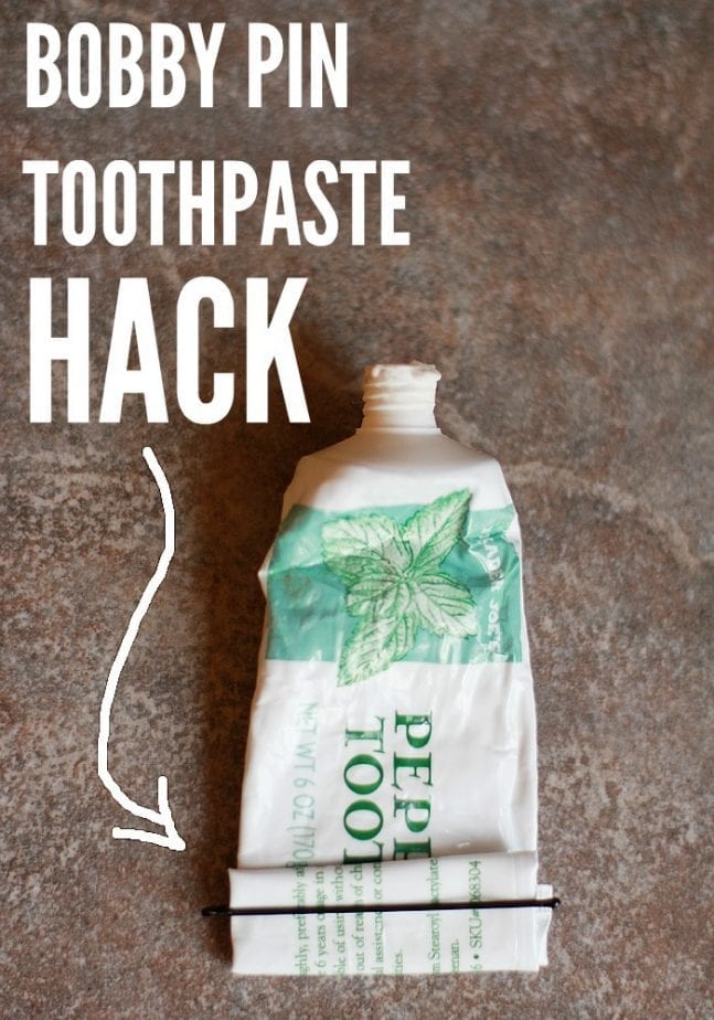 Bobby Pin Toothpaste Hack