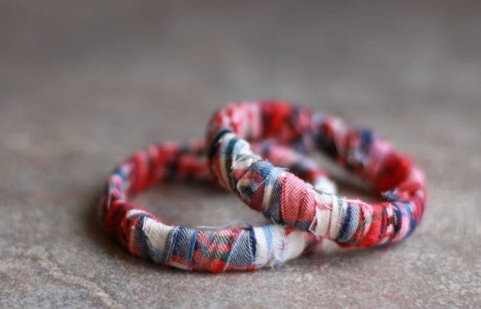 Easy No-Glue Flannel Bracelet