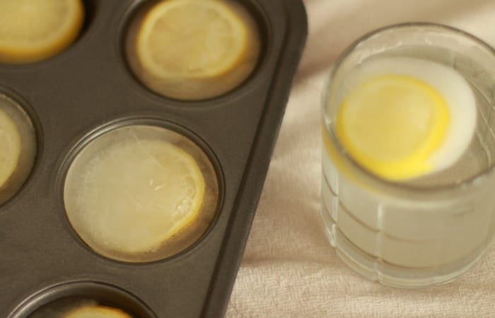 Drink-Ready Muffin Tin Lemon Ice