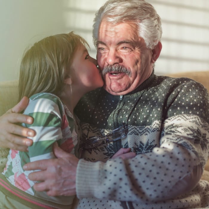 grandpa with child