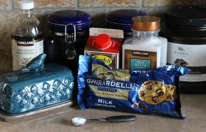 ingredients for chocolate cookies
