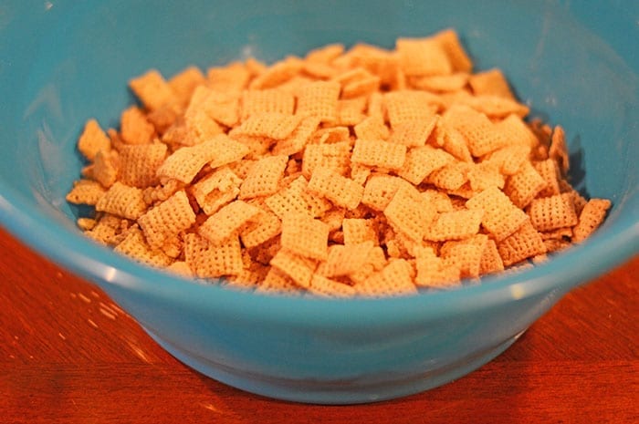 sugar cookie chex mix inprocess1