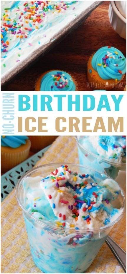 This No-Churn Birthday Ice Cream is the ice cream you've been waiting for since you were five. Go ahead; indulge! Click now!