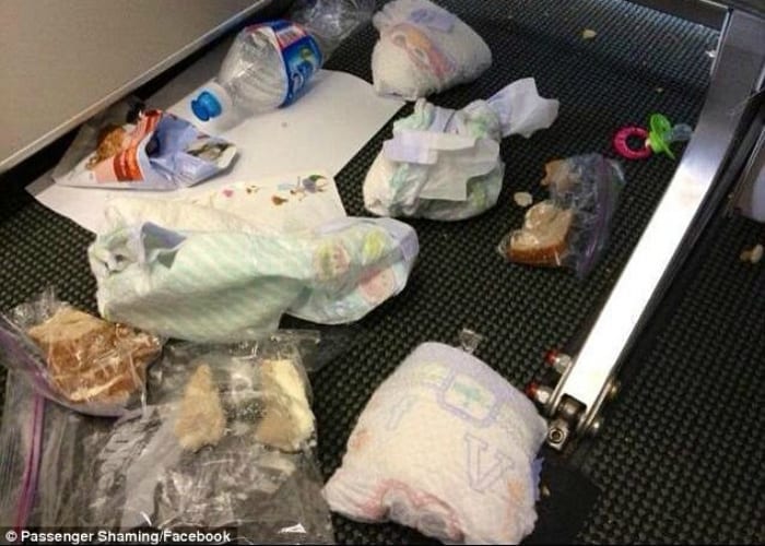 airplane trash