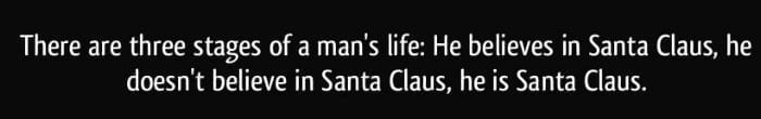 three stages of santa