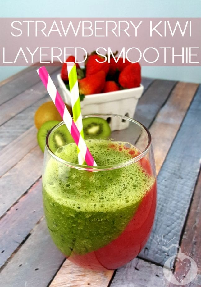 Strawberry Kiwi Layered Smoothie
