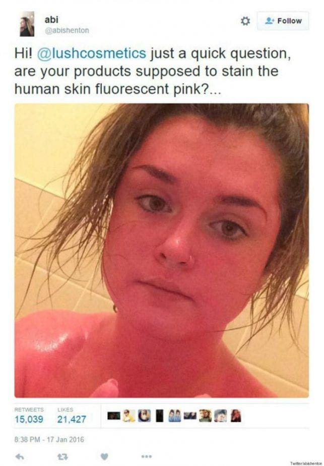 lush bath bomb pink twitter