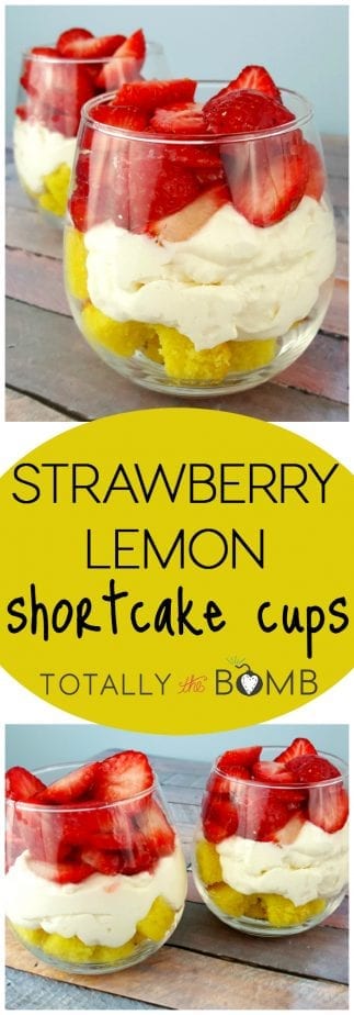 Strawberry Lemon Shortcake Cups