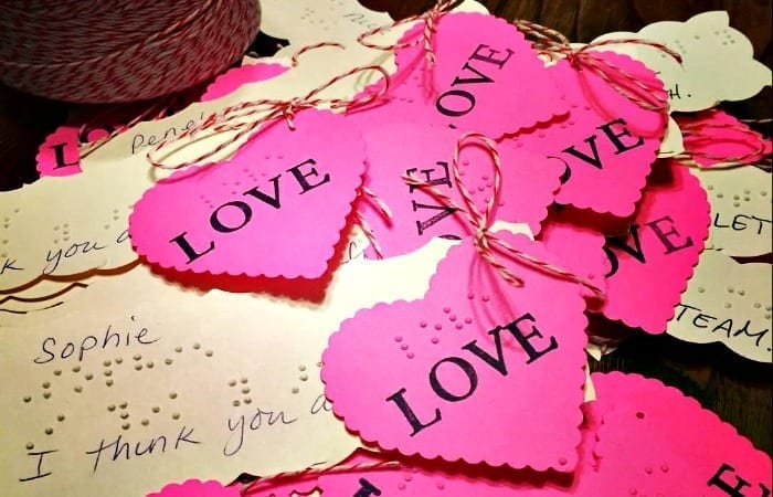 valentines day braille