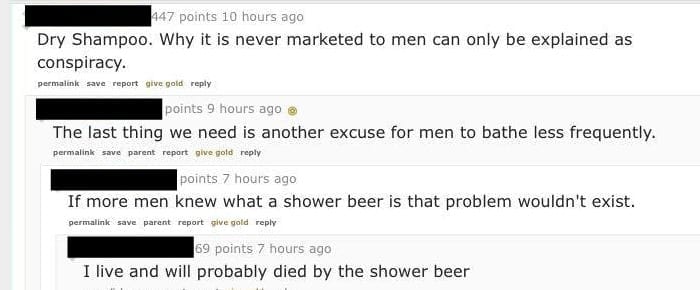 shower beer