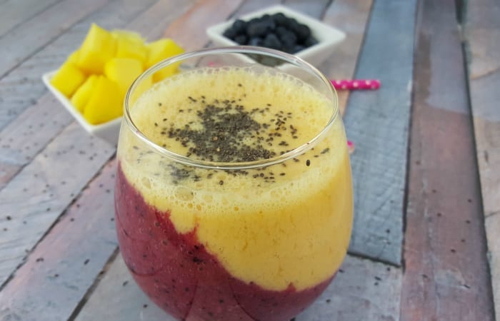 Spring Has Sprung Mango Blueberry Smoothie