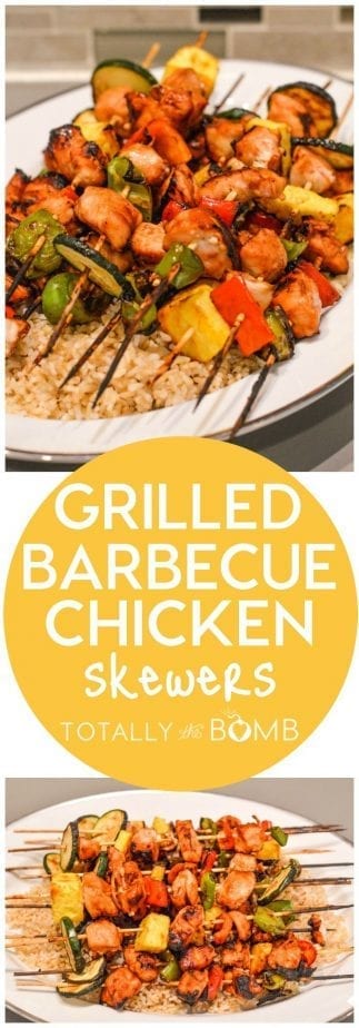Grilled Barbecue Chicken Skewers