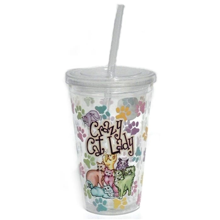 crazy cat lady tumbler