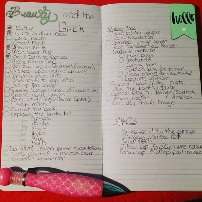 planner for authors