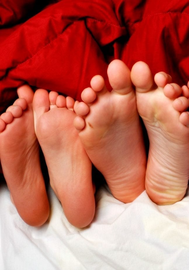 children in bed