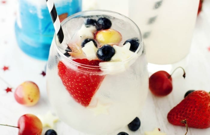 Patriotic Vodka Lemonade Spritzer