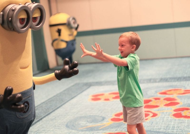 Meeting the Minions at Universal Studios