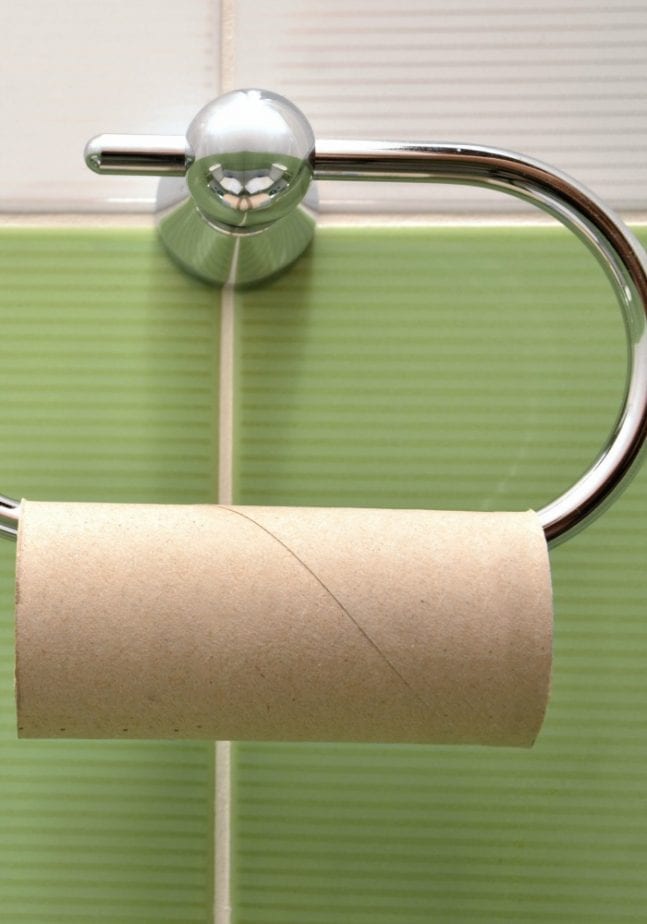 no toilet paper