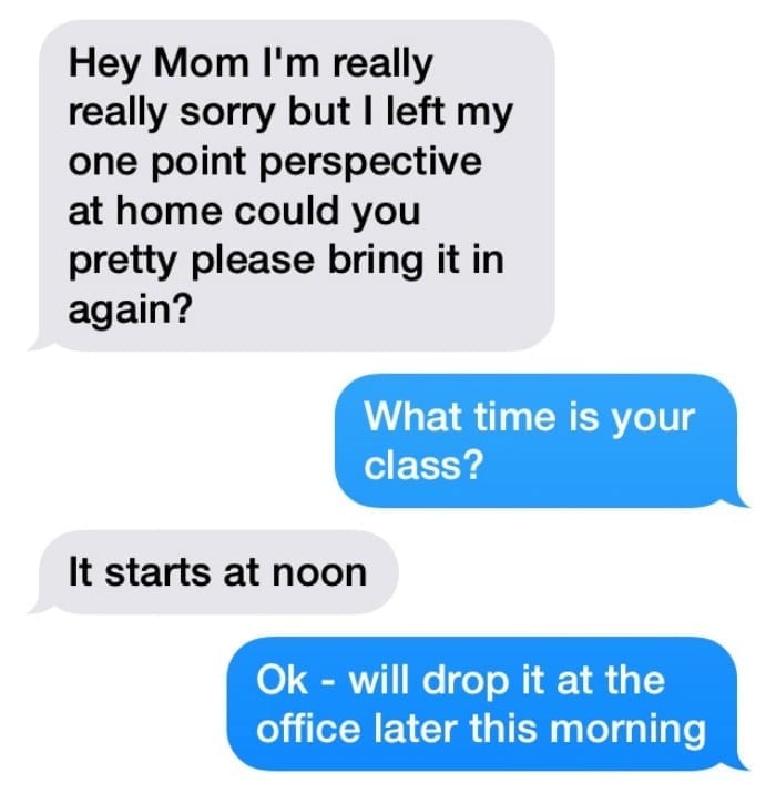 text conversation between me and my teenage son