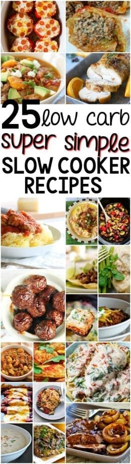 Eating healthier just got a whole lot tastier with these 25 low-carb slow cooker dinner recipes. Your family's gonna love these! | #TotallyTheBomb #lowcarb #keto #paleo #slowcooker #diabeticfriendly #healthier #dinner #family #meals #mealprep #crockpot