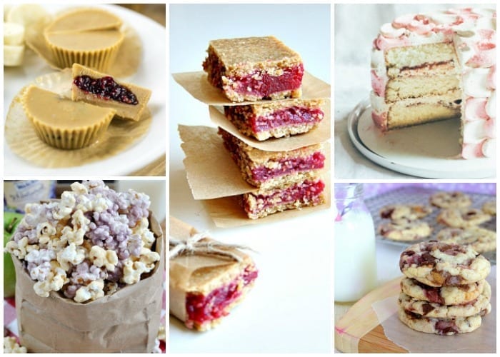 It's peanut butter jelly...recipes...time! And we're not talking sandwiches anymore. These 25 ooey gooey pb&j recipes are nothing like your mom used to make! | #TotallyTheBomb #recipes #peanutbutterjellytime #pb&j #nostalgia #childhood #cupcakes #cake #fudge #bars #dessert #nocrust #cookies #doughnuts #homemade #yum